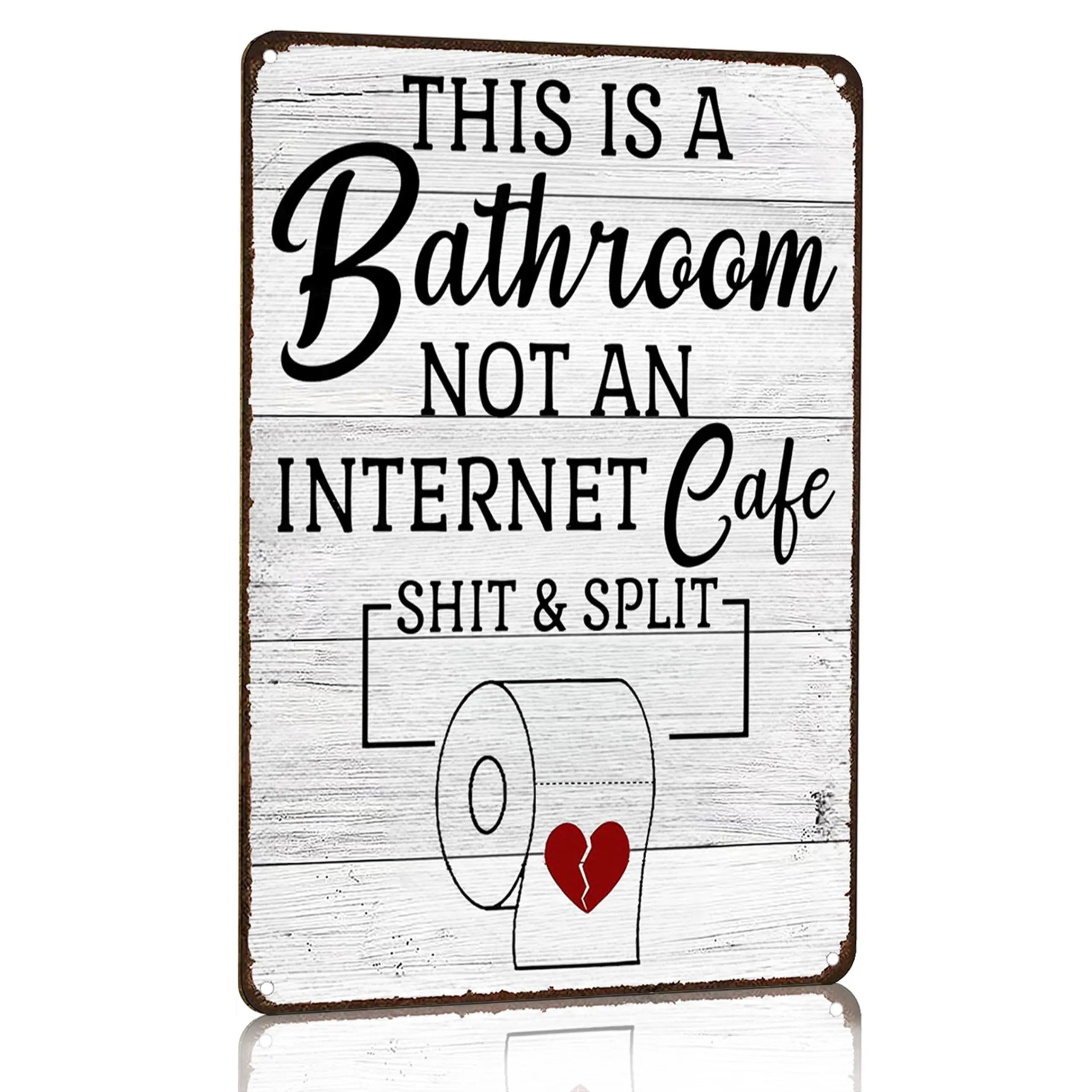 Funny Sarcastic Bathroom Toilet Decor Sign This Is A Bathroom Not An Internet Cafe Quotes Wall Art Vintage Tin Sign 8x12 Inches