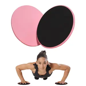 2-Pack Fitness Yoga Slide Boards, Core Workout Abdominal Training, Dual-Sided Sliding Board for Home Gym, Pilates, Leg, Full Body Exercises