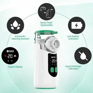Portable Mist Device for Dry Air Relief | Quiet Rechargeable with Digital Display & Self-Clean, for Home & Travel