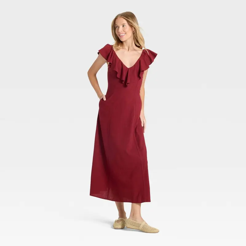 chinese dress ladies Universal Thread Women's Sleeveless Tiered Ruffle Maxi Dress  Biggybargains