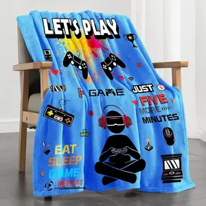 Gaming Blanket for Boys Teens,Soft Flannel Gamer Throw Blankets Comfy Throws for Sofa Bed,Cozy Warm Quilt Blanket,Birthday Gifts
