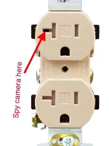 4K WiFi Wall Outlet Camera With Motion Detection with Audio Recording (Ivory) for Home and Office Security Parental Monitoring of Underage Children