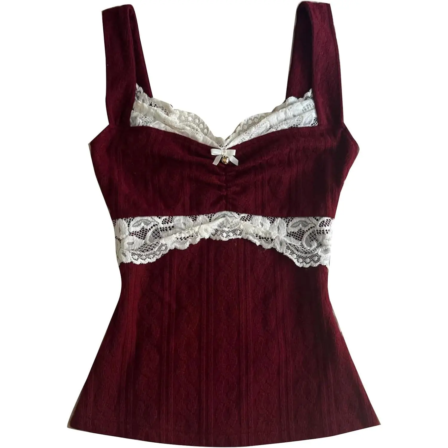 Women Tops Y2K Cute Core Vintage Aesthetic Fairy Shirts 2000s Lace Trim Tank Top Downtown Girl Clothes air Long Sleeve Deep Neck Tie zip hoodie