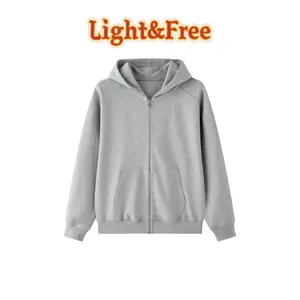 Light&Free | Ultimate Zip Up Hoodie for Men & Women | Gym, Travel, Everyday Wear | Oversized Comfort Unisex Fleece Pullover