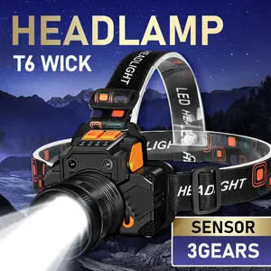 Rechargeable Headlight Headlamp Flashlight, Strong Light  High Lumen LED Headlamp XHP160 Bright, 3 Modes Headlamp Outdoor Fishing, Camping Headlight Multipurpose Rechargeable