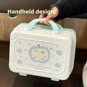 Travel suitcase, cute Miffy rabbit mini cosmetic case, 14inch small lightweight new storage bag, luggage for travel