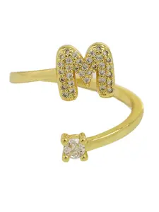 Letter Design Cuff Ring, Adjustable Open Ring, Adjustable Initial Rings, Alphabet Design Ring, Fashion Accessories for Women & Girls, Trendy All-match & Exquisite Jewelry for Birthday Gift