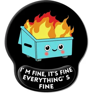 Upgrade Mouse Pad with Wrist Rest, Dumpster on Gaming Gel Mouse Pad with Wrist Support, Cute Computer Mousepad for Desk Office Laptop, Pain Relief, NonSlip PU Base