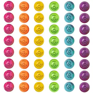 1" Bulk 48 Pc. Mini Smile Jesus Loves You Rubber Bouncy Balls