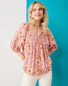 India Bloom - Artifact Blouse - Soft Rose