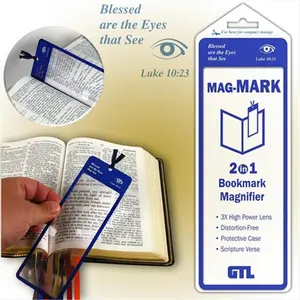 212 MAIN Mag Mark Bookmark Magnifier, Distortion-Free High-Power Lens, Magnifies Text & Scripture Verses (Model 61194)