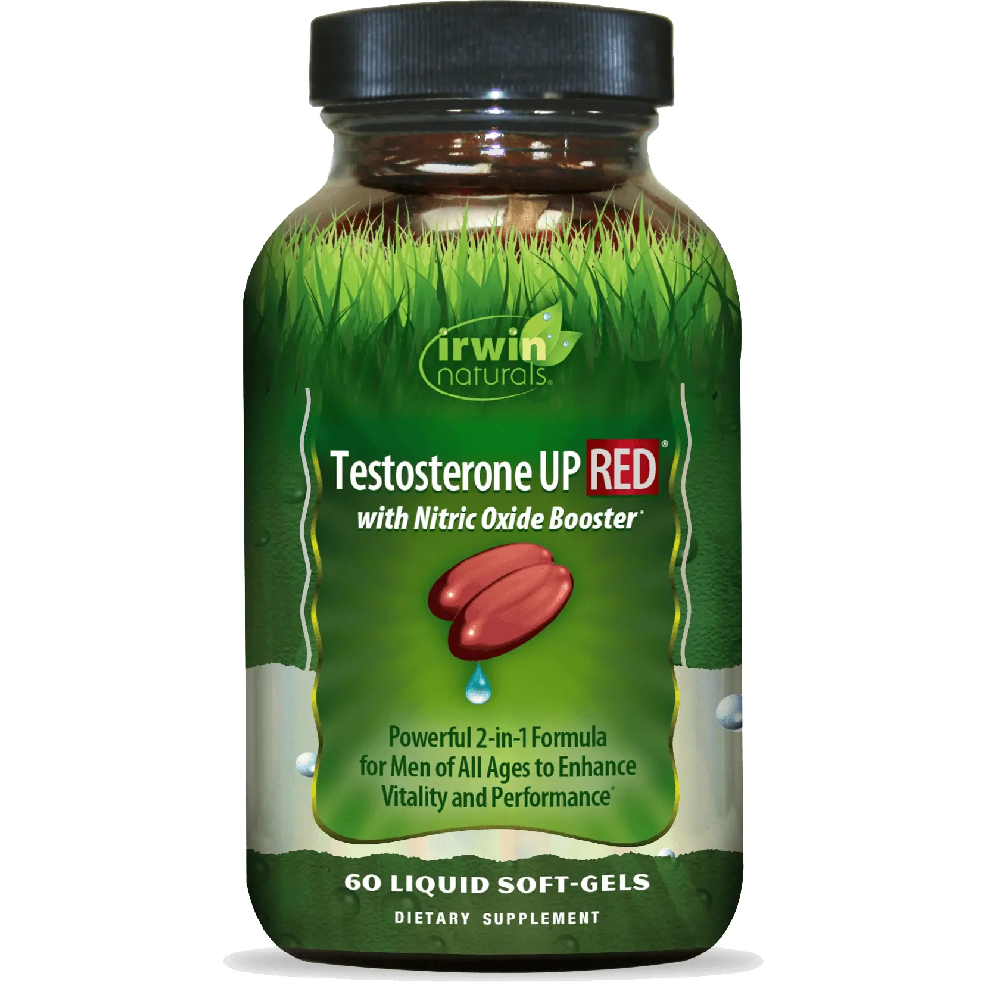 Testosterone UP RED | LJ100 Tongkat Ali, Fenugreek & L-Citrulline for Performance & Daily Wellness | 60 Liquid Soft-Gels