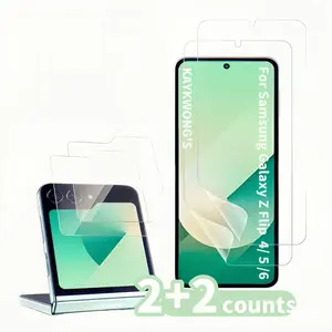 KAYKWONG'S HD Screen Hydrogel Screen Protector Kit, Durable Scratch-Resistant Screen Protector Kit for Samsung Galaxy Z Flip 4/5/6, Phone Accessories, Casing