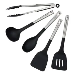 KitchenHQ 5-piece Stainless and Nylon Cooking Utensils