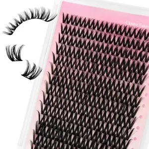 Lash Clusters Natural Eyelash Clusters 12-18mm DIY D Curl Cluster Eyelash Extensions Reusable Individual Lashes with Soft Thin Band for Self Use (SBD006, 12-18mm)