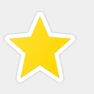 Shiny Yellow Star Sticker