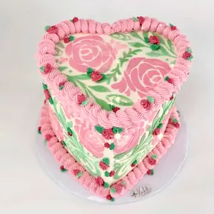 Rose cake stencil 11.5 x 5.5 inches