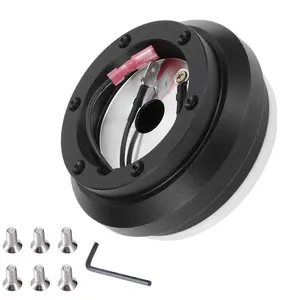 110H Aluminum 6-Hole Steering Wheel Short Hub Adapter Fit For Civic Accord CRX Prelude Acura Integra