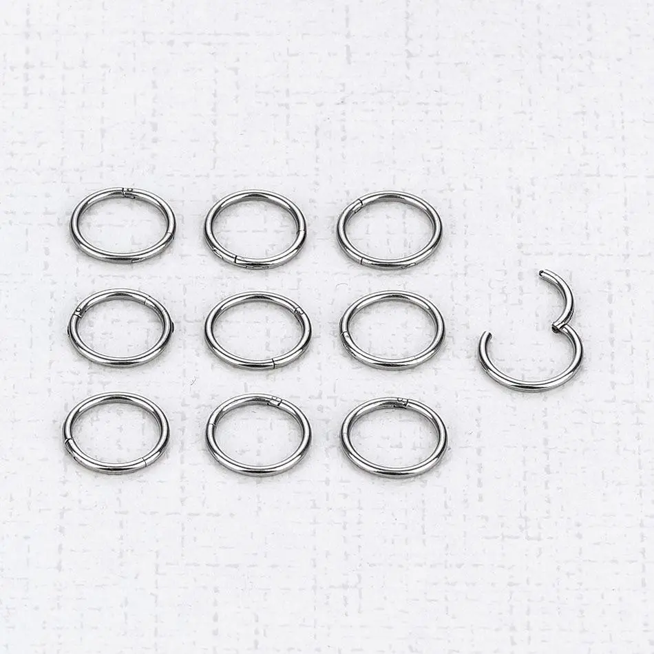 1Pc 316L Stainless Steel Hinged Segment Nose Ring Ear Cartilage Tragus Helix Lip Piercing Nose Hoop Body Piercing Jewelry 1Pc 316L Stainless Steel Hinged Segment Nose Ring Ear Cartilage Tragus Helix Lip Piercing Nose Hoop Body Piercing Jewelry