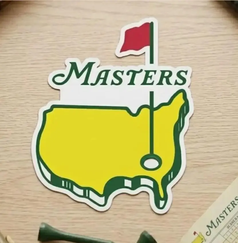 USA Golf Tournament Map Sticker, Green Jacket Style Golf Decal, Augusta Inspired Golf Fan Gift, Waterproof Vinyl Die Cut