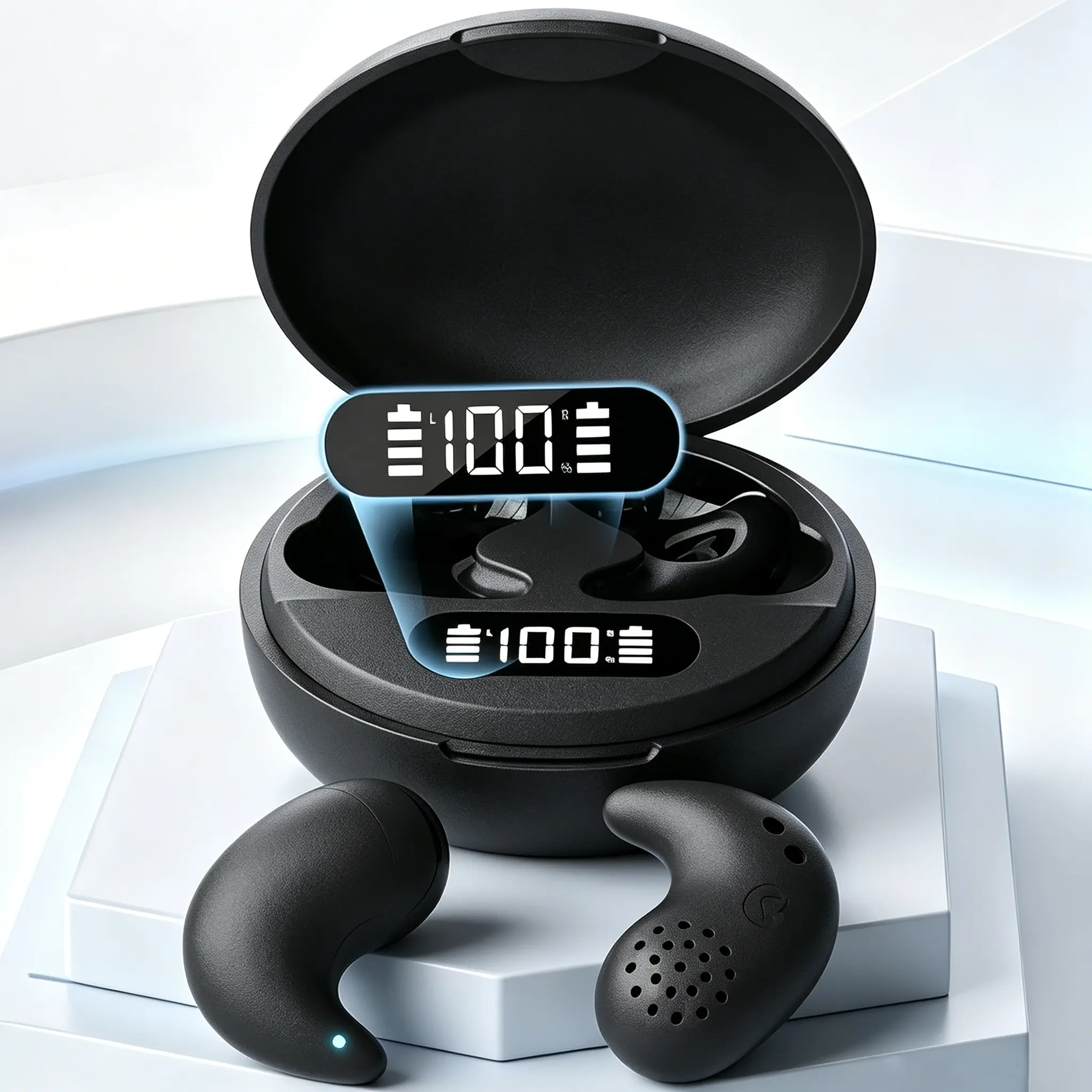 Wireless Sleep Earbuds, Invisible Mini Headphones for Side Sleepers, Noise Reduction, Touch Control, Long Battery Life, Portable Charging Case, Compatible with iOS & Android, Suitable for Sleep, Sports and Daily Use Noise Cancellation Bluetooth