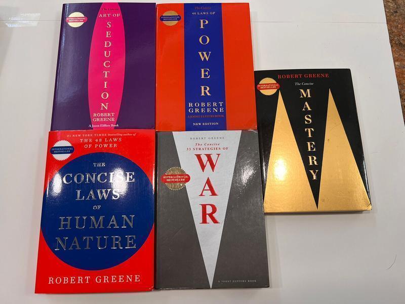 Robert Greene 5-Book Set (CONCISE EDITIONS) – Exact Copy Set | 48 Laws of Power, Art of Seduction, Mastery & More (Smaller Version)