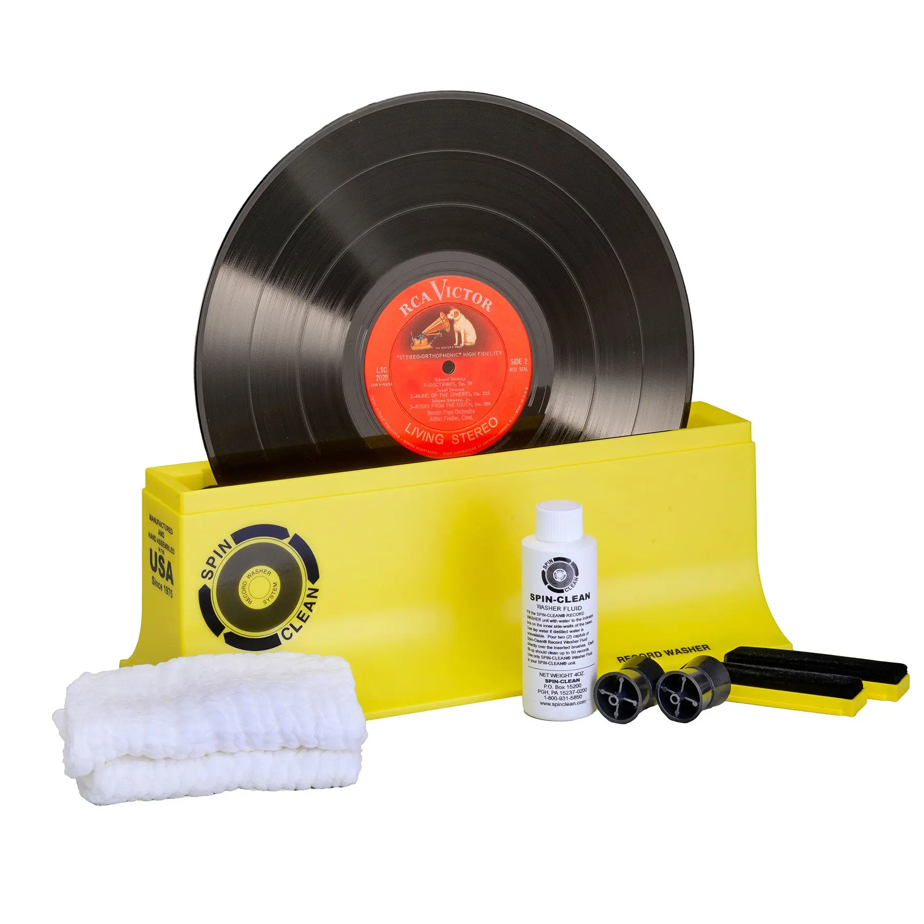 Spin Clean MKII Record Washing System, Classic Hand-Powered Cleaning Gadget, Compact Design with Alcohol-Free Fluid
