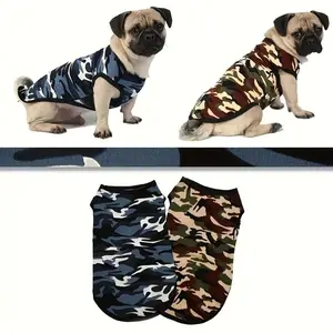 Dog Camo Print Vest, Breathable Mesh Pet Shirt for Small and Medium Dogs and Cats, Adjustable Straps, Lightweight Comfort, Outdoor