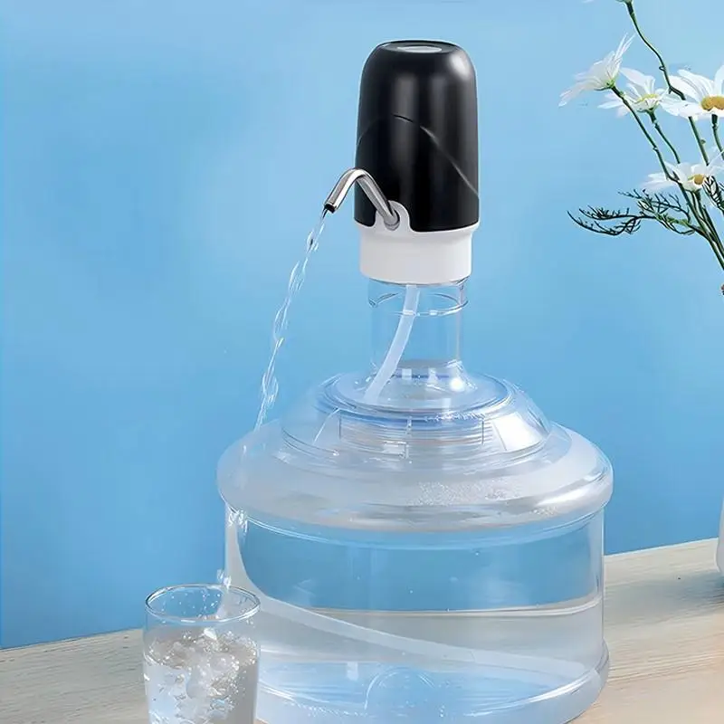 5 Gallon Water Bottle Pump, Summer USB Rechargeable Electric Water Dispenser for 5 Gallon Bottle, Portable Electric Drinking Water Pump with Rechargea