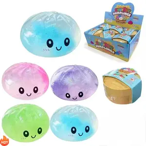 2 PACK Random Color Dumpling Squishy Stress Balls Cute Steamer Basket Design Squeezable Bun Toy for Kids Adults 2026 New Release Mystery Toy
