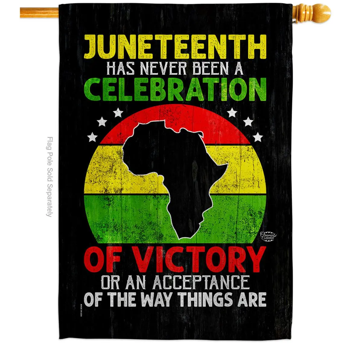 28 x 40 in. Victory African American History Juneteenth Double-Sided Vertical Decoration Banner House & Garden Flag, Black & Multi Color - Yard Gift