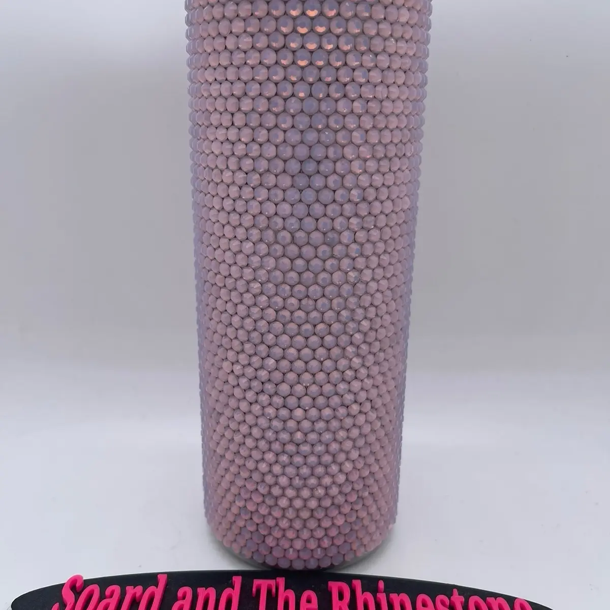 Pink Opal rhinestone tumbler