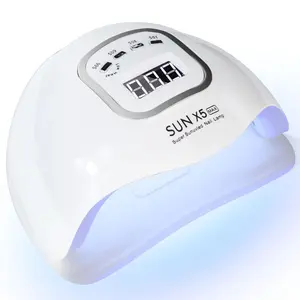 X5 256W UV Nail Lamp with Smart Sensor With 45 LED Beads, 4 Timers – Removable Ambient Light Base for Gel Polish – DIY Manicure & Salon Tool