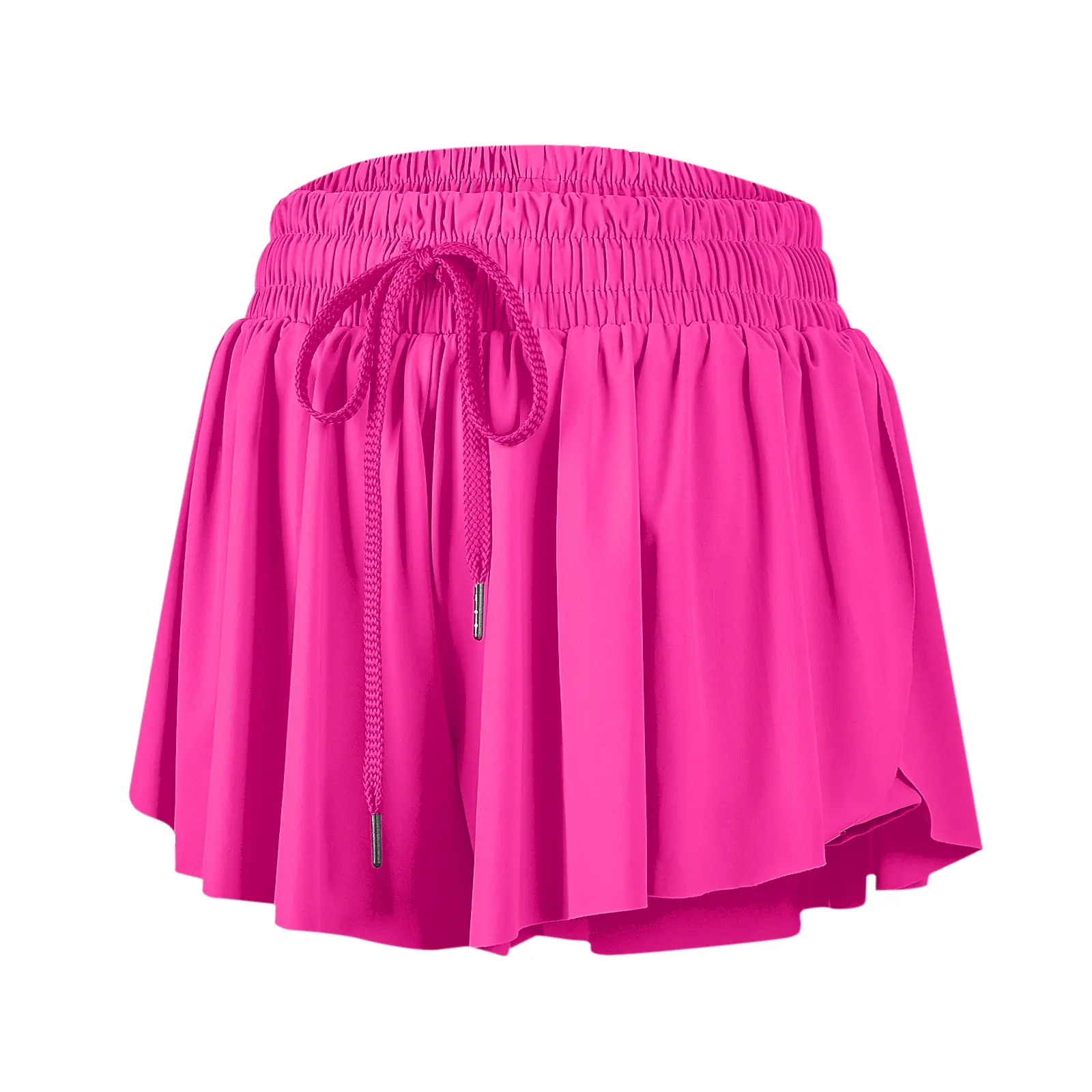 Flowy 2 in 1 Sports Shorts for Women Gym Yoga Athletic Running Workout Biker Shorts Tennis Golf Skort Skirt Cute Clothes Casual Lounge Sweat Skirt Summer