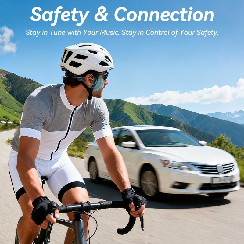 Viyawise B9 Bone Conduction Headphones Bluetooth 6.0 Open Ear Headphones with Mic, Premium Loud Sound 10Hrs Playtime Bluetooth Headphones, IPX6 Waterproof Sports Headset for Running, Cycling, Walking