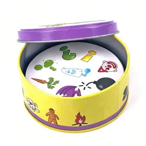 Party Classic Iron Box Card Game, Pattern Matching, Spot Interactive Toy Cards, Visual Stimulation Cards, Dual Player Card Game, Fun Entertainment, Card Deck Box