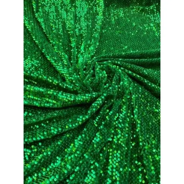 Green Sequin On Velvet