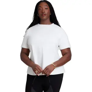 ELOQUII Women's Plus Size Seamed Flared Top