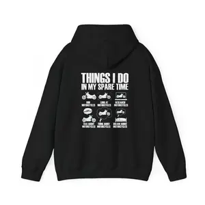 Things I Do In My Spare Time Motorcycles Riding Hoodie, Men Women Motorcycle Lovers Christmas Gifts Motorcycle Hoodie