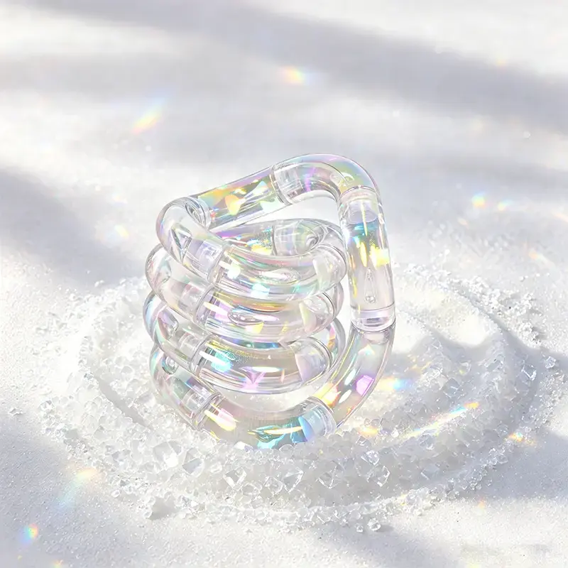 360° Rotatable Fidget Twisty Toy - Flexible Sensory Fidget for All Ages, Portable Stress Relief Toy for Kids Adults