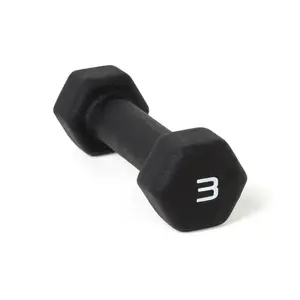 3lb Black Neoprene Dumbbell, Single