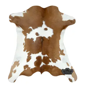 Brown and white Calf Hide