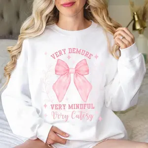 Very Demure Sweatshirt | Demure Crewneck | Funny Gift for Demure Girls Women | Trending Influencer Sweatshirt | DemureMindful Cutesy Shirt ZY