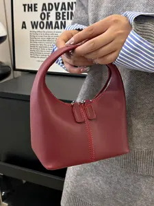 Valentine's Day Women's Handbag, Fashionable Solid Color Design for Daily Commuting, Shopping & Dating, Versatile Casual Style
