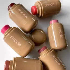 Pocket Blush LIP Stick Lip And Cheek Hydrating Stick Natural Rouge Powder Blush Cream Lipstick Cheek Easy To Apply Color