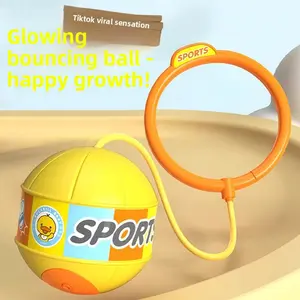 Glowing Jumping Ball Children's Flashing Night Light Single Foot Swing Ball Bouncing Jump Rope Ball Set Foot Swing Circle Foot Hula Hoop
