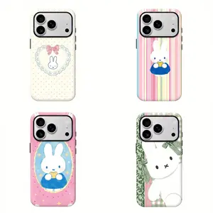 Miffy Cute Unique Artistic Painting DesignTough Phone Cases For iPhone 17 Promax 16 1514 13 12 11 Pro Max Plus Air Cutest Rabbit Two-in-One Cover
