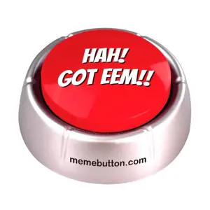 Hah Got Eem! Internet Meme Sound Button Speaker | Great gift or desk decoration for dad, boyfriend or brother | Hilarious meme gag gift | Comes with batteries