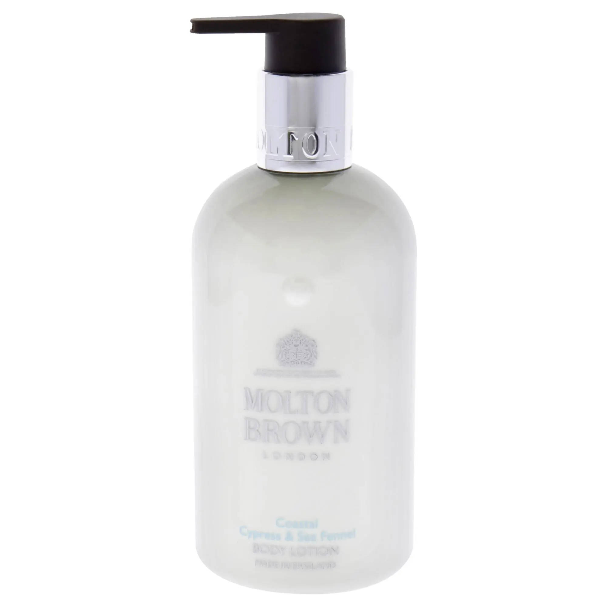 Molton Brown Coastal Cypress and Sea Fennel Men-Specific Daily Body Lotion - 10 fl oz Body Care Product, Natural Aroma Moisturizer for Daily Moisturize, Quick Absorption, Damp Skin Apply