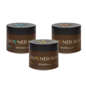 Crowned Skin King Reign Monarch Body Butter Set - Shea & Mango Butter Nourishing Moisturizer for Radiant Skin, Gentle Smoothing & Soothing Formula